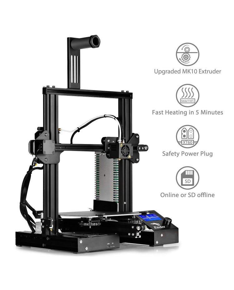 Buy Ender 3X 3D Printer Kit, New and improved revision from Creality