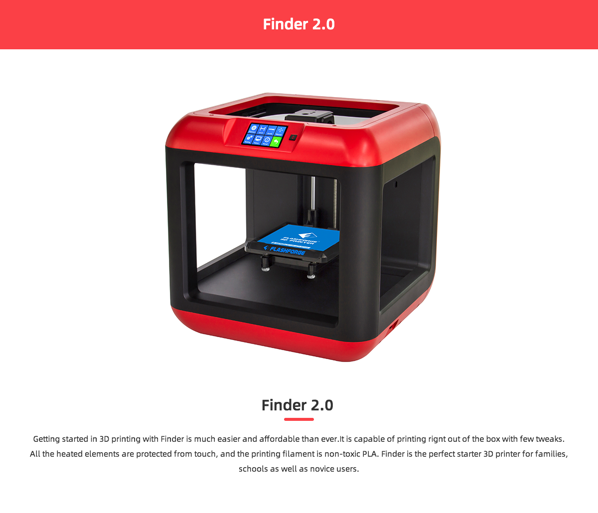 Imprimante 3D Flashforge New Finder - Technologie Services